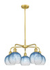 Innovations - 516-5CR-SG-G483-8SB - Five Light Chandelier - Ballston - Satin Gold