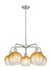 Innovations - 516-5CR-SN-G483-8AM - Five Light Chandelier - Ballston - Satin Nickel