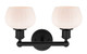 Edison Two Light Bath Vanity (616-2W-BK-G91)