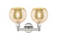 Edison Two Light Bath Vanity (616-2W-PN-G128-8)