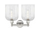 Edison Two Light Bath Vanity (616-2W-PN-G559-8CL)