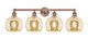Innovations - 616-4W-AC-G128-8 - Four Light Bath Vanity - Edison - Antique Copper