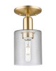 Innovations - 716-1C-CB-G112 - One Light Semi-Flush Mount - Arcadia - Champagne Bronze