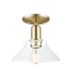 Innovations - 716-1C-CB-G132 - One Light Semi-Flush Mount - Arcadia - Champagne Bronze