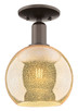 Innovations - 716-1C-OB-G128-8 - One Light Semi-Flush Mount - Arcadia - Oil Rubbed Bronze