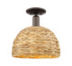 Innovations - 716-1C-OB-RBD-12-NAT - One Light Semi-Flush Mount - Arcadia - Oil Rubbed Bronze