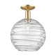 Innovations - 716-1C-PC-G1213-12CL - One Light Semi-Flush Mount - Arcadia - Polished Chrome
