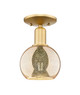 Innovations - 716-1C-SG-G128-6 - One Light Semi-Flush Mount - Arcadia - Satin Gold