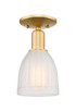 Innovations - 716-1C-SG-G441 - One Light Semi-Flush Mount - Arcadia - Satin Gold