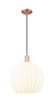 Innovations - 716-1P-AC-G1217-14WV - One Light Mini Pendant - Arcadia - Antique Copper