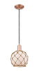 Innovations - 716-1P-AC-G121-8RB - One Light Mini Pendant - Arcadia - Antique Copper