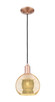 Innovations - 716-1P-AC-G128-8 - One Light Mini Pendant - Arcadia - Antique Copper