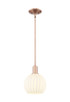 Innovations - 716-1S-AC-G1217-8WV - One Light Mini Pendant - Arcadia - Antique Copper