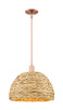 Innovations - 716-1S-AC-RBD-16-NAT - One Light Mini Pendant - Arcadia - Antique Copper