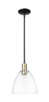 Innovations - 716-1S-BAB-GBD-92 - One Light Mini Pendant - Arcadia - Black Antique Brass