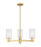 Innovations - 716-3CR-SG-G802 - Three Light Pendant - Arcadia - Satin Gold