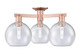 Innovations - 716-3F-AC-G124-8 - Three Light Semi-Flush Mount - Arcadia - Antique Copper