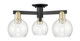 Innovations - 716-3F-BAB-G124-6 - Three Light Semi-Flush Mount - Arcadia - Black Antique Brass