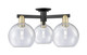 Innovations - 716-3F-BAB-G124-8 - Three Light Semi-Flush Mount - Arcadia - Black Antique Brass