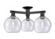 Innovations - 716-3F-BK-G124-8 - Three Light Semi-Flush Mount - Arcadia - Matte Black