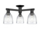 Innovations - 716-3F-BK-G442 - Three Light Semi-Flush Mount - Arcadia - Matte Black
