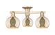 Innovations - 716-3F-CB-G128-6 - Three Light Semi-Flush Mount - Arcadia - Champagne Bronze