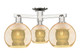 Innovations - 716-3F-PN-G128-8 - Three Light Semi-Flush Mount - Arcadia - Polished Nickel