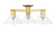 Innovations - 716-3F-SG-G132 - Three Light Semi-Flush Mount - Arcadia - Satin Gold