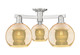 Innovations - 716-3F-SN-G128-8 - Three Light Semi-Flush Mount - Arcadia - Brushed Satin Nickel