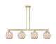Innovations - 716-4I-AB-G121-8RB - Four Light Island Pendant - Arcadia - Antique Brass