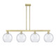 Innovations - 716-4I-AB-G124-10 - Four Light Island Pendant - Arcadia - Antique Brass