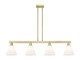Innovations - 716-4I-AB-GBC-81 - Four Light Island Pendant - Arcadia - Antique Brass