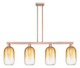 Innovations - 716-4I-AC-G482-7AM - Four Light Island Pendant - Arcadia - Antique Copper