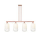 Innovations - 716-4I-AC-G482-7OP - Four Light Island Pendant - Arcadia - Antique Copper