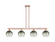 Innovations - 716-4I-AC-G483-8SL - Four Light Island Pendant - Arcadia - Antique Copper