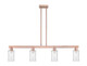 Innovations - 716-4I-AC-G802 - Four Light Island Pendant - Arcadia - Antique Copper