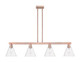 Innovations - 716-4I-AC-GBC-82 - Four Light Island Pendant - Arcadia - Antique Copper
