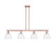 Innovations - 716-4I-AC-GBD-754 - Four Light Island Pendant - Arcadia - Antique Copper