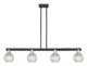 Innovations - 716-4I-BAB-G122C-6CL - Four Light Island Pendant - Arcadia - Black Antique Brass