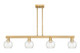Innovations - 716-4I-BB-G124-6 - Four Light Island Pendant - Arcadia - Brushed Brass