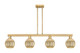 Innovations - 716-4I-BB-G458-7ME - Four Light Island Pendant - Arcadia - Brushed Brass