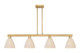 Innovations - 716-4I-BB-NBD-75-NAT - Four Light Island Pendant - Arcadia - Brushed Brass