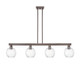 Innovations - 716-4I-OB-G458-7CL - Four Light Island Pendant - Arcadia - Oil Rubbed Bronze