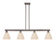 Innovations - 716-4I-OB-NBD-75-NAT - Four Light Island Pendant - Arcadia - Oil Rubbed Bronze