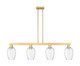 Innovations - 716-4I-SG-G457-6CL - Four Light Island Pendant - Arcadia - Satin Gold