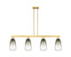 Innovations - 716-4I-SG-G480-6SL - Four Light Island Pendant - Arcadia - Satin Gold