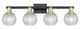 Innovations - 716-4W-BAB-G122C-6CL - Four Light Bath Vanity - Arcadia - Black Antique Brass