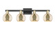 Innovations - 716-4W-BAB-G128-6 - Four Light Bath Vanity - Arcadia - Black Antique Brass
