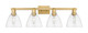 Innovations - 716-4W-BB-GBD-752 - Four Light Bath Vanity - Arcadia - Brushed Brass