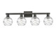 Innovations - 716-4W-BK-G1213-6CL - Four Light Bath Vanity - Arcadia - Matte Black